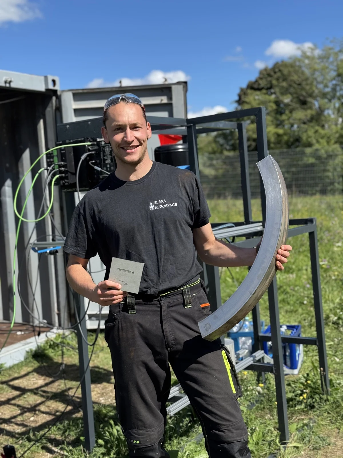 Elara engineer with a Montanstahl steel profile
