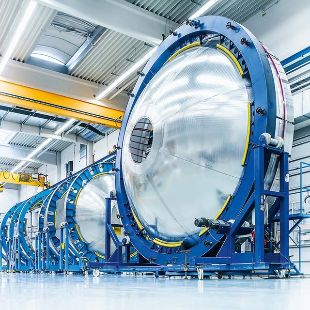 Elara Aerospace team touring MT Aerospace factory