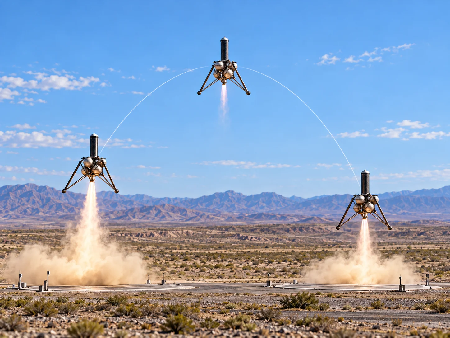 AI-generated illustration of repeated Hopper flights